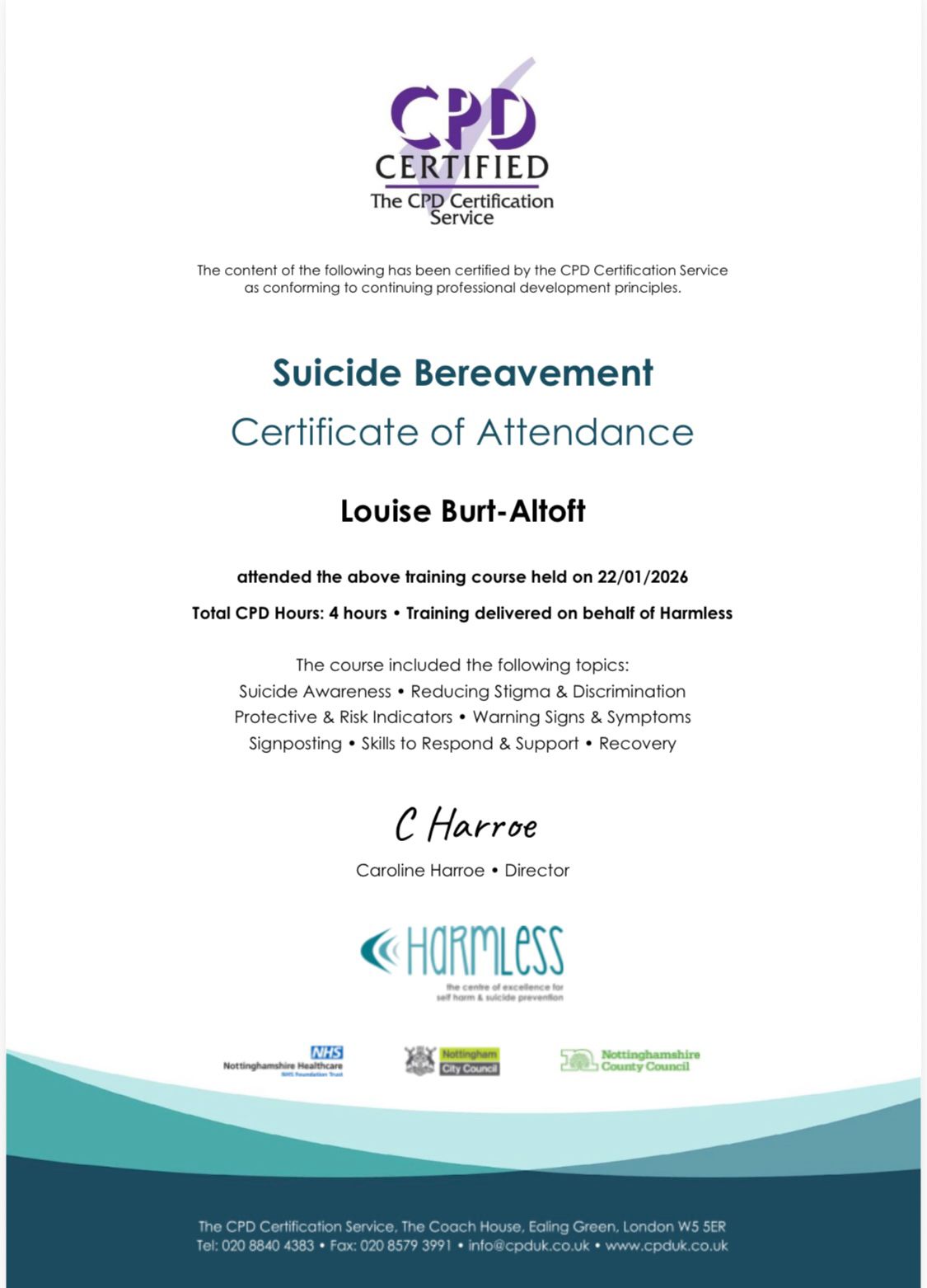 Certificate: Qualification 6